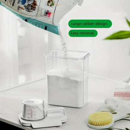 61oz Leak-Proof Laundry Detergent Dispenser, Double Sealed Refillable Container with Funnel Cap, BPA-Free PET Plastic for Fabric Softener, Bleach, Dish Soap - size: 61 Ounces