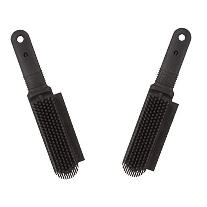 FURemover Plus Pet Hair Rubber Brush with Squeegee, Easily Remove Fur & Lint from Clothing, Carpets & Furniture, Gently Groom Dogs and Cats Wet or Dry, Black, (Pack of 12) - size: 12 Pack, style: Mini FURemover Plus