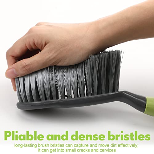 Zopeal 4 Set Dust Pan and Brush Set, Small Dustpan with Broom, Handheld Angle Broom and Dustpan Set for Home Room Kitchen Car Office Lobby Indoor Floor Cleaning