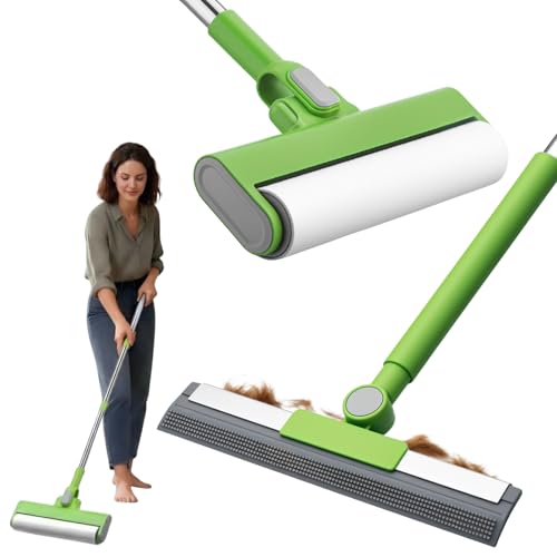 MXF Pet Hair Remover Kit - Including Carpet Rake & Large Lint Roller, 2 in 1 Pet Hair Removal Tool Cat Dog Fur Rakes Scraper Carpet Broom for Carpets, Rugs, Mats, Pet Beds