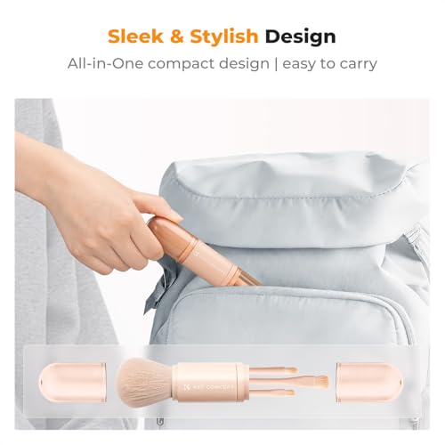 K&F Concept Pink 6-in-1 Lens & PC Keyboard Cleaning Brush Kit - color: Pink