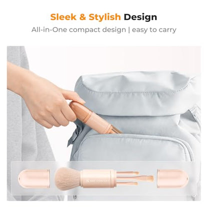 K&F Concept Pink 6-in-1 Lens & PC Keyboard Cleaning Brush Kit - color: Pink