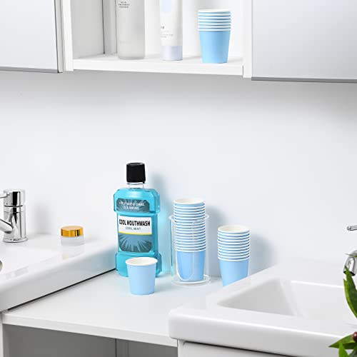 VITVITI 30 PACK Bathroom Mouthwash Cups, Disposable 3.7 OZ Coffee Paper Cup, Small Cup for Mouth Wash/Hot Cold Beverages Liquid/Tea, Blue - color: BLUE 30P