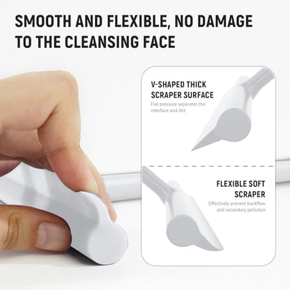 8 Inch Silicone Squeegee for Shower Glass with Hook，Shower Door Squeegee，Multi-Use Shower Squeegees (White) - color: White