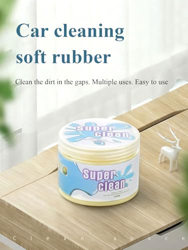 Super Clean Cleaning Gel, Universal Dust Removal Slime for Car Vents, Keyboard, and Hard-to-Reach Places, Reusable Cleaning Putty - color: Yellow