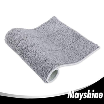 MAYSHINE 6 Pack Microfiber Head Flip Mop Refill Washable Pads Cleaning Replacement for Wet Mop and Dry Dust Mop, Machine Washable, 15.4 X 8.8 Inches, All Surface Cleaning - size: 6 Pack