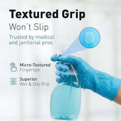 Raxwell Disposable Nitrile Gloves - Heavy Duty Cleaning Gloves - Elbow-Length Dishwashing & Kitchen Use - Chemical Resistant - size: Medium, style: 50 Count