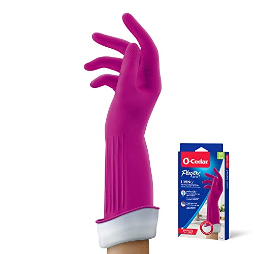 Playtex Living Reuseable Rubber Cleaning Gloves, Premium Protection (Medium, Pack - 1)
