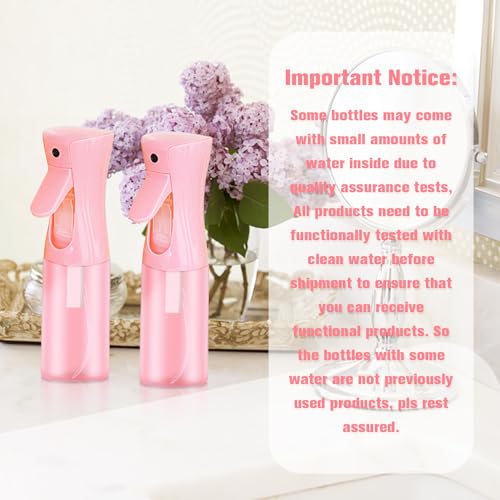 Spray bottles, Spray Water Bottle Fine Mist Refillable, Continuous Spray Bottle for Hair, Skin Care, Planting, Showering Pets, Travel, Cleaning & Home (Pink) - color: Bright Pink, size: 6.8 Ounces