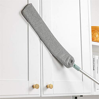 Retractable Gap Dust Cleaner Cleaning Tools with Long Handle 39 inches 2024 New Washable and Retractable Microfibre Feather Duster Brush for Cleaning Under Appliances Furniture Couch Fridge