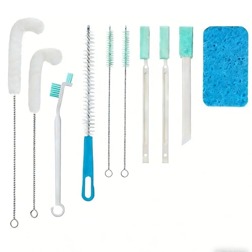 Ice Machine Ice Maker Cleaner Brush Sets, 10pcs Countertop Ice Maker Cleaner Tools, Gap Crevice Cleaning Brushes Tools Small Spaces, Thin Brush for Cleaning Window Track, Straw, Bottle