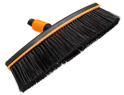 Fiskars Street Broom, Broom Head, Width: 38 cm, Plastic Bristles, Black/Orange, QuikFit, 1001416 - style: Broom (38 cm)