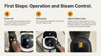 2-in-1 Steam Cleaner & Steam Mop for Home | 1.6L Tank for 60 Mins Runtime | 15s Fast Heat Up Portable Steamer with Wheels & 3-Level Handle | for Car, Tile Grout, Floor, Upholstery, 16-Piece Kit