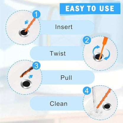 3Pack 25 Inch Drain Snake Set, Hair Clog Remover for Sink, Toilet & Sewer,Professional Drain Opener with Anti-Slip Grip, Bathroom & Kitchen Plumbing Tool - size: 3Pcs