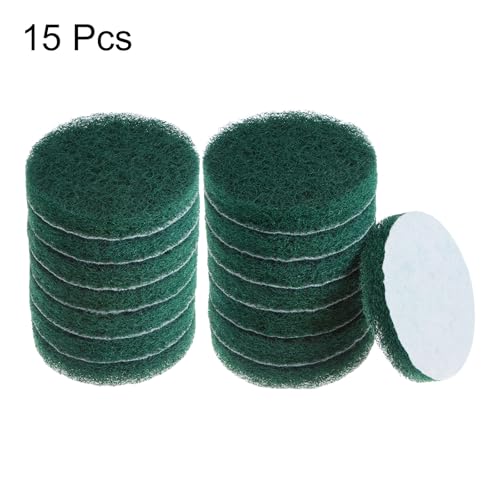 HARFINGTON 15pcs Drill Power Brush 4 Inch Tile Scrubber Scouring Pads 150-240 Grit for Bathroom Kitchen Household Cleaning - color: Green, size: 150-240 Grit