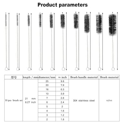 Espresso Machine Cleaning Brush - 15 PCS Long Handle Straw & Bottle Brush Kit, Flexible Scrubber for Coffee Pots, Mugs, Cups, Water Bottles, Glassware & Bent Pipes