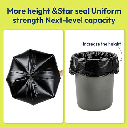 Heavy Duty Contractor Trash Bags 55 Gallon 30 Count, 1.2 Mil, Strong Black Garbage Bags, Leakproof Star Seal for Construction, Yard, Demolition Debris - color: 55Gal-30 bags