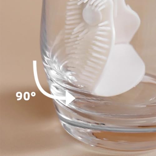 2Pcs Flexible Silicone Soft Bottle Brush with Long Handle Deep Bottle Cleaning for Narrow Neck Bottles Water Bottles Flasks