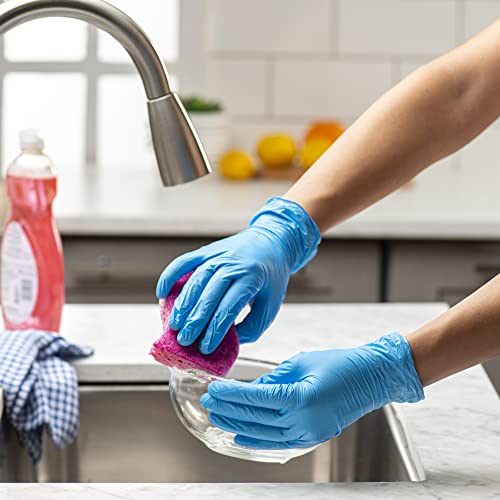 Comfy Package Synthetic Vinyl Blend Disposable Plastic Gloves Non-Sterile, Powder & Latex Free - size: Large
