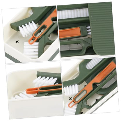 Multifunctional Crevice Gap Cleaning Brush for Narrow Spaces Plastic Small Scrub Tool for Window Tracks Countertops Corners Household Cleaning Aid