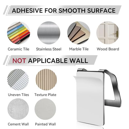 KIHOGEM Spray Bottle Hanger, Adhesive Spray Bottle Hook Stainless Steel Spray Bottle Holder Wall Mount Non Drilling for Cabinet, Kitchen or Under Sink (4pcs) - color: Sliver