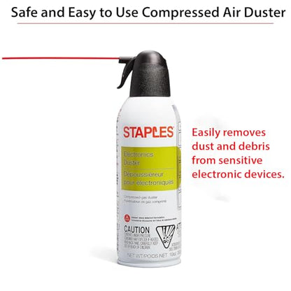 Staples Compressed Air Dusters – Canned Air for Electronics, Keyboards & Office Devices