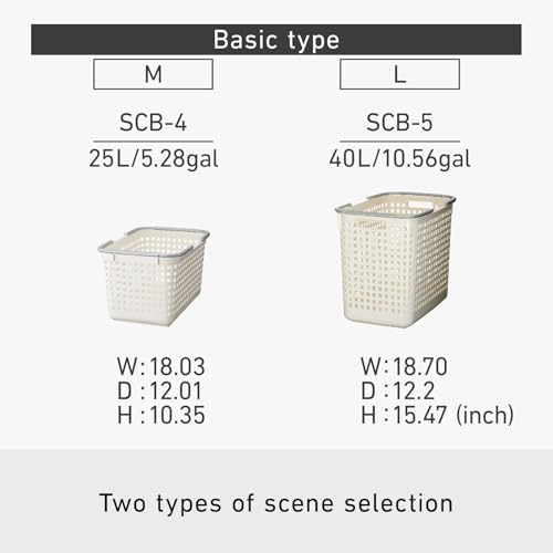 Like-it│SCB-4│Daily use inside or outside of the home. Movable handles make it easy to carry around.|Bathroom essentials, kid's toys, tools, and gardening.|18.03" x 12.01"x 10.35"| Mint Blue |6.6 gal - color: Mint Blue, size: 25ℓ, style: Square