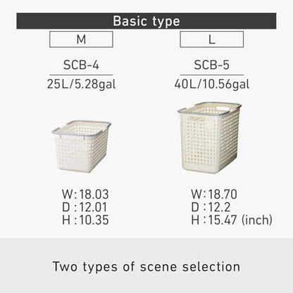 Like-it│SCB-4│Daily use inside or outside of the home. Movable handles make it easy to carry around.|Bathroom essentials, kid's toys, tools, and gardening.|18.03" x 12.01"x 10.35"| Mint Blue |6.6 gal - color: Mint Blue, size: 25ℓ, style: Square