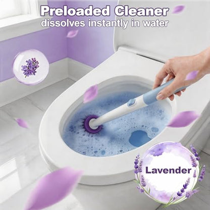 Disposable Toilet Brush, Wall-Mounted Rotating Holder Set, Bathroom Maintenance, Toilet Cleaner（Mixed Fragrance）