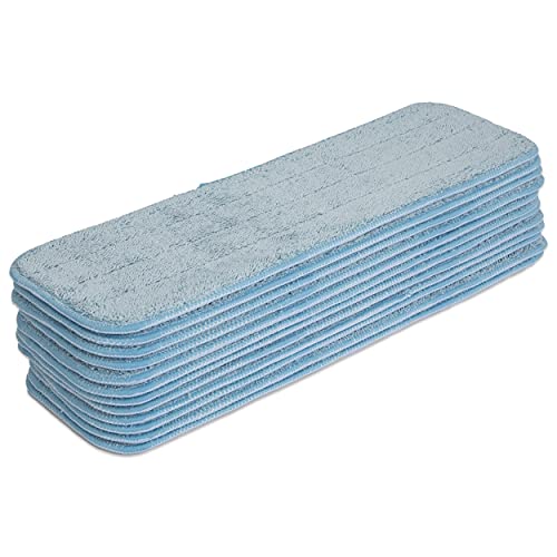 Arkwright Spray Mop Replacement Pads - (Case of 120) Bulk Microfiber Flat Dry and Wet Refill Mop Pads Floor Cleaning, Compatible with Bona and Rubbermaid, Fits All Mop Heads, 18 in, Blue - color: Blue, size: 18 Inch (Case of 120)