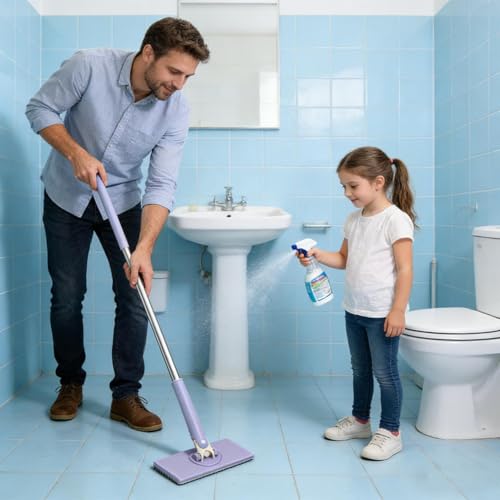 Zero S nap Grip Mini Mops, Retractable Ga p Dust Cleaner Flat Mops with 360° Rotating Head & Sweeping Cloths for Gaps & Multi- for Kitchen Bathroom Car Floor Home - color: Purple-s