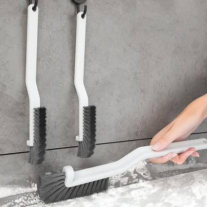 Crevice Cleaning Tool: Stiff Bristle Cleaning Brush, Long Handle Sink | Practical Multipurpose Cleaner for Kitchen, Bathroom, Terrace, Patio, Pool, Garage, L Maintenance