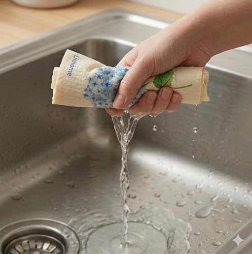 Garden Collection Hydrangea Swedish Dishcloth, Reusable Paper Towel, Super Absorbent Cellulose Sponge, Kitchen Cleaning Cloth, Washable & Compostable (Hydrangea Harmony - 1 Pack)