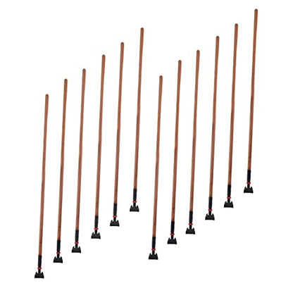 Matthew Cleaning Commercial Quick-Change Dust Mop Handle with Clip-on Metal Gripper for Heavy Duty Mop Head Replacement Holder, Lacquered Wood 60 inch 12packs-Natural - color: Hardwood