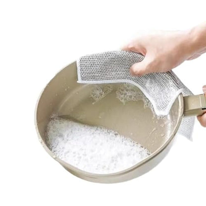 600pieces of Multifunctional Scratch-Free Wire Rags, Reusable, Wire dishcloths for scrubbing and Cleaning of Dishes, Sinks, stoves