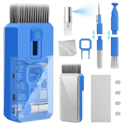 All-in-1 Keyboard Cleaner and Laptop Cleaning Kit - Professional Computer Screen-Safe Tools for MacBook and Electronics - Portable Brush Set for Gamers and Remote Professionals, SkyBlue - color: SkyBlue