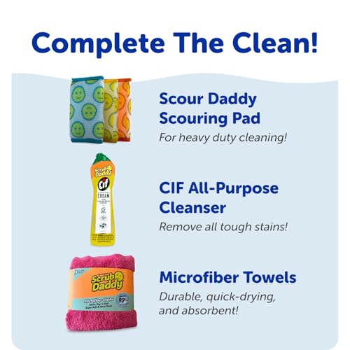 Scrub Daddy BBQ Daddy Grill Brush for Outdoor Grill - Bristle Free Grill Brush with Steel Grill Scraper + Scrub Brush - Temperature Controlled Scrubbing Power for Grill Cleaning (1 Count) - style: BBQ Daddy