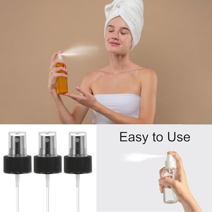 uxcell Spray Top 12Pcs 28/410 Plastic Fine Mist Reusable Replacement Black | Spray Bottle Pump Plastic Top Reusable Replacement for Cosmetic Perfume and Body Sprays Bottle - color: Black, size: 28/410