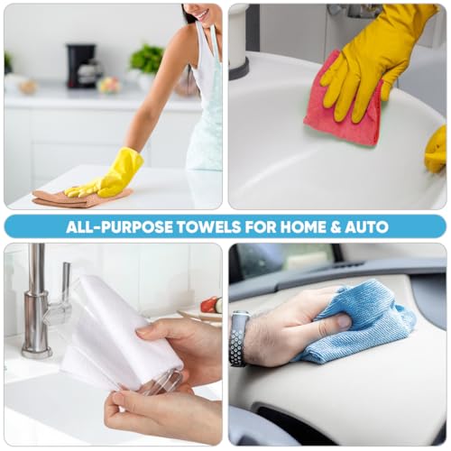 AIDEA Microfiber Cleaning Cloth Roll, 50PK, Reusable Paper Towels Tear Away Cloth, Microfiber Towels Washable Shop Rags, Lint Free Cleaning Rags for House, Kitchen, Window, 11.5"×11.5", Coffee - color: Coffee