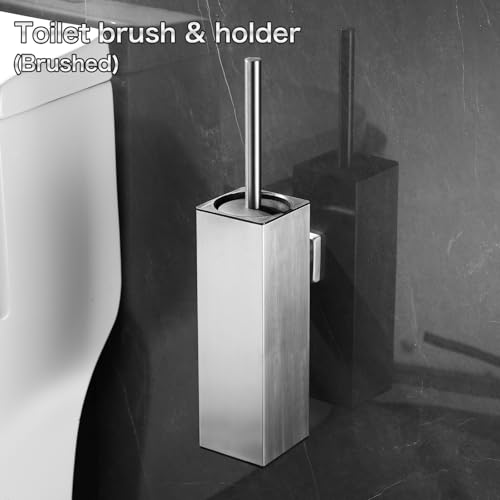 Toilet BrushSet, Brushed Toilet Bowl Cleaners | oilet Brush and Holder Set, Toilet Bowl Cleaners - color: Brushed