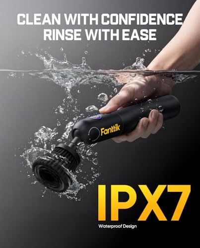 Fanttik Flip G10 Nano AutoCare Cordless Electric Car Interior Detailing Brush, Dual-Speed with 8 Brush Heads, Adjustable Angle & Smart Display, IPX7 Waterproof for Deep Car Cleaning