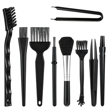 9 Pcs Keyboard Cleaning Brushes Kit Keyboard Brush Anti Static Brush with Keycap Puller & Tweezers Nylon Dust Cleaning Brushes for Computer Laptop Mechanical Keyboards Camera Motherboard Small Space