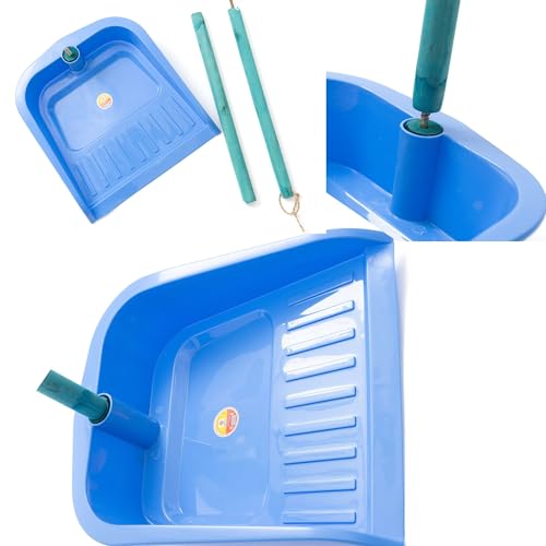 Broom and Dustpan Set for Home, Set of 3 Brooms - Broomstick for House, Garage, Office, Lobby Room, Kitchen