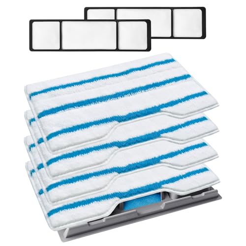 KEEPOW Reusable Replacement Pads Compatible with Shark VACMOP VM252 VM200 VM401 VM180 VM252GN VC205 VM250 VM200P12, Compatible with VACMOP Pads Refills for Hard Floor Cleaning, Blue&White, 4+2+1 Pack - color: 4+2+1 Pack(blue/White)