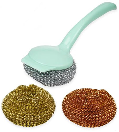 Three Piece Kitchen Scrubber Set (Green) - color: Green