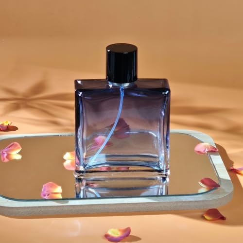 100ml/3.4 Oz Glass Spray Bottle Perfume Atomizer,Empty Refillable Perfume Spray Bottle with 3 Kinds of Dispenser (A3) - style: A3