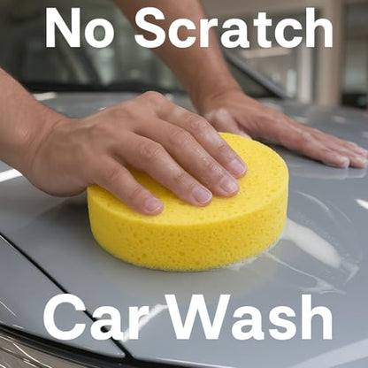 Round Sponge 3 Pack, Kitchen Sponge Set - Durable, Eco-Friendly Cleaning & Shower Sponges for Non-Stick Cookware, Heavy-Duty Tasks, Reusable & Washable
