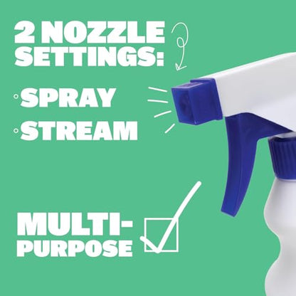 Spray Bottles (2 Pack, 16 Oz), Refillable Heavy Duty Spraying Bottle for Cleaning Solutions, Hair Spray, Gardening, Pets, Adjustable Nozzle Setting, Mist Water