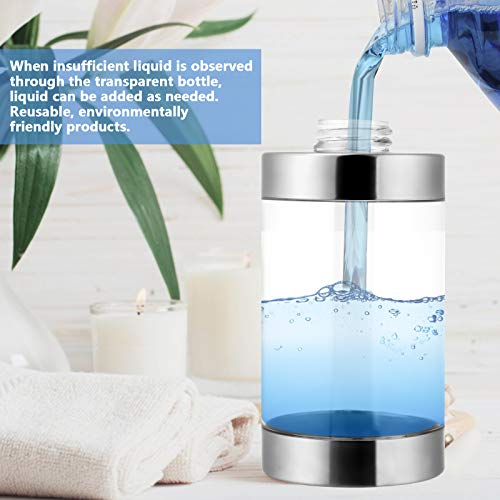 Dish Soap Dispenser Stainless Steel Case Acrylic Liner Hand Pump Dispenser Shatterproof and Leakproof Refillable Liquid Hand Soap Dispenser for Bathroom & Kitchen (10OZ/300ML)