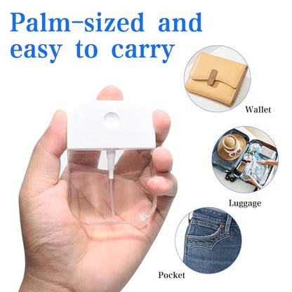 4 Pcs Clear Spray Bottles, Portable Card Spray Bottles, 38 ML Refillable Plastic Perfume Atomizer Vials, Suitable Perfume, moisturizing water, hand sanitizer - color: 38ML 4 Pcs